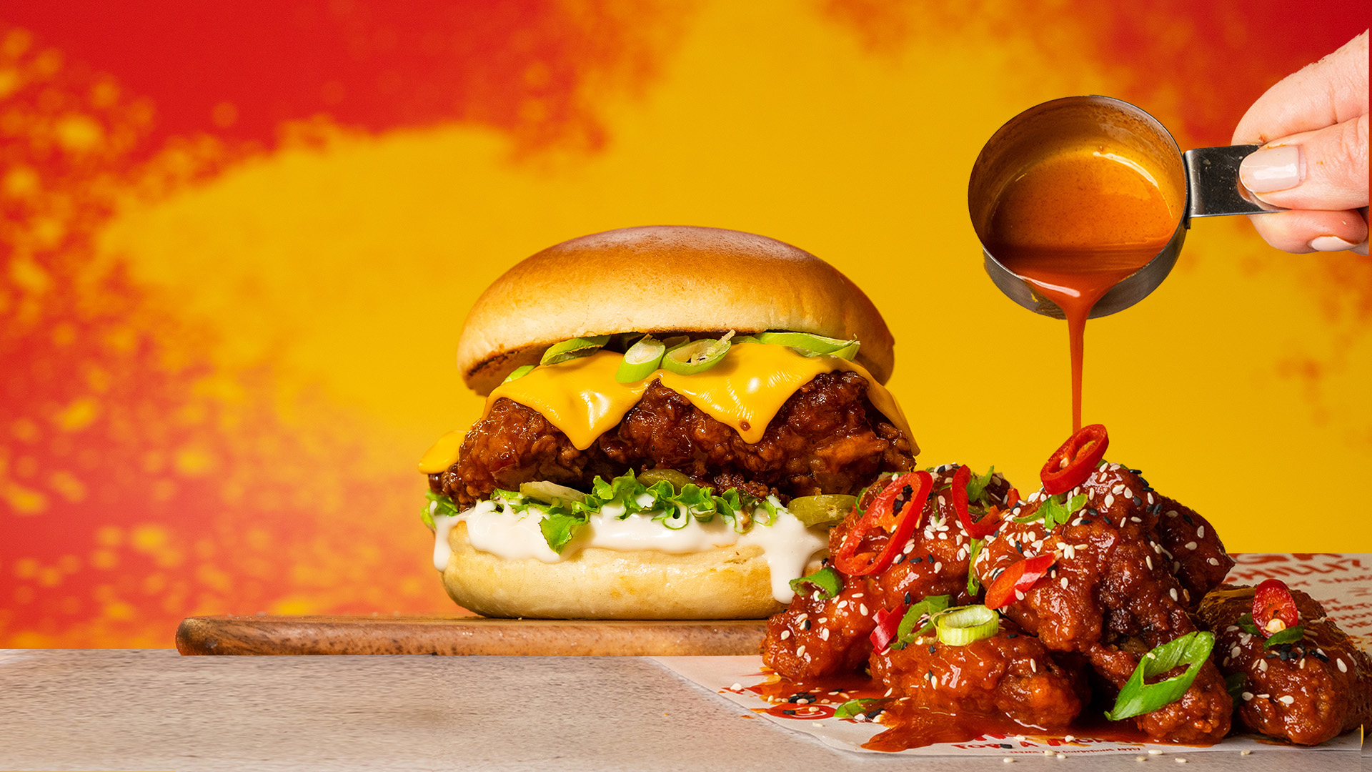Saucy fried chicken